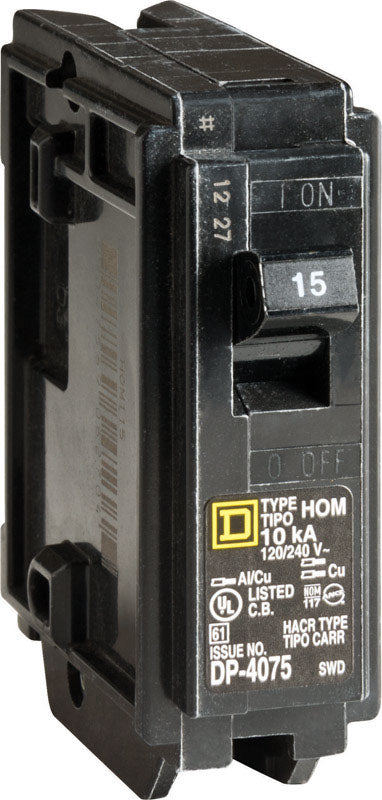 Square D HomeLine Single Pole 15 amps Circuit Breaker