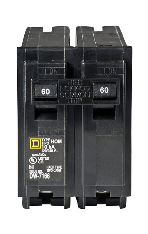 Square D HomeLine Double Pole 60 amps Circuit Breaker