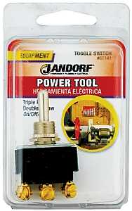 Jandorf 61141 Switch, 10/15 A, 125/250 V, TPDT, Screw Terminal