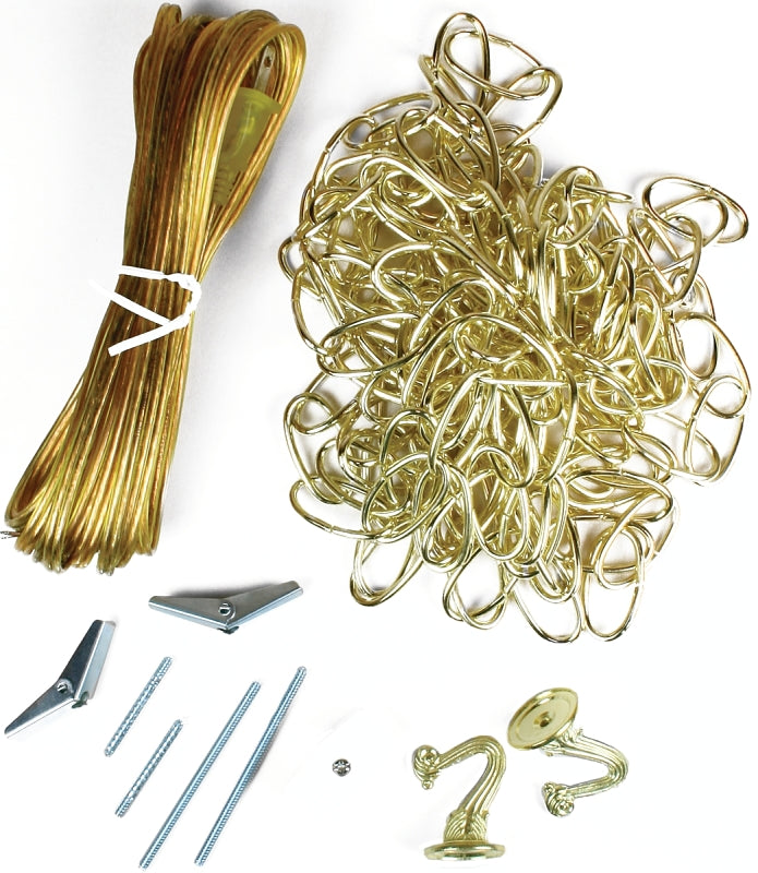 Jandorf 60260 Swag Kit, Ceiling, Polished Brass – Shell Lumber and Hardware