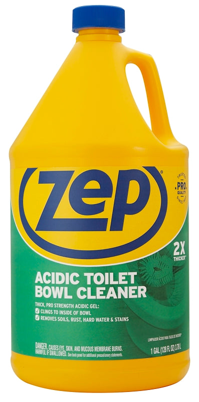 Zep ZUATB128 Toilet Bowl Cleaner, 1 gal, Liquid, Fresh Wintergreen, Mint, Blue, Pack of 4