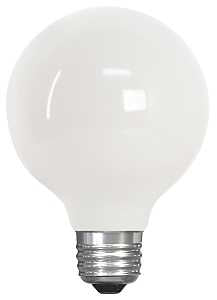 Feit Electric G2560W/950CA/FIL LED Bulb, Globe, 500 Lumens, 5.5 W, 120 V, 60 W Equivalent, E26 Lamp Base, Dimmable