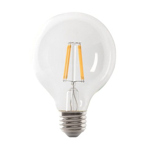 Feit Electric G2560/930CA/FIL/3/RP LED Light Bulb, G25 Lamp, 60 W Equivalent, E26 Medium Lamp Base, Dimmable, Clear