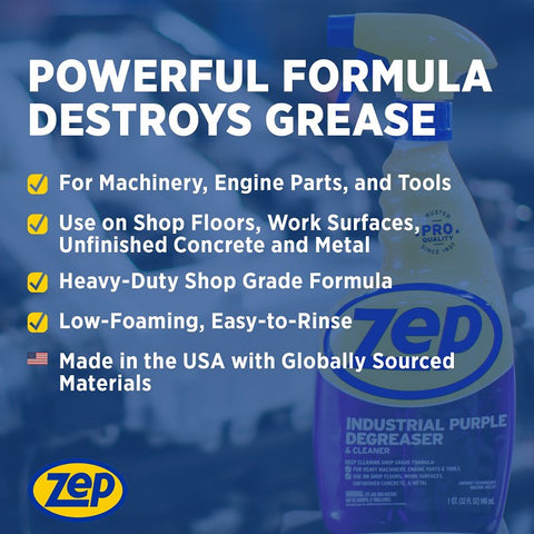Zep R42310 Degreaser and Cleaner, 32 oz, Liquid, Characteristic, Pack of 12