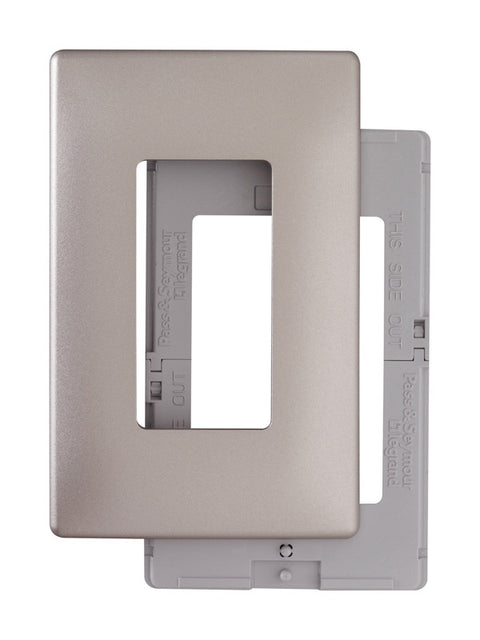 Pass & Seymour Radiant 1 gang Nickel Plastic Rocker/GFCI Wall Plate 1 pk