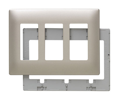 Pass & Seymour Radiant 3 gang Nickel Plastic Rocker/GFCI Wall Plate 1 pk
