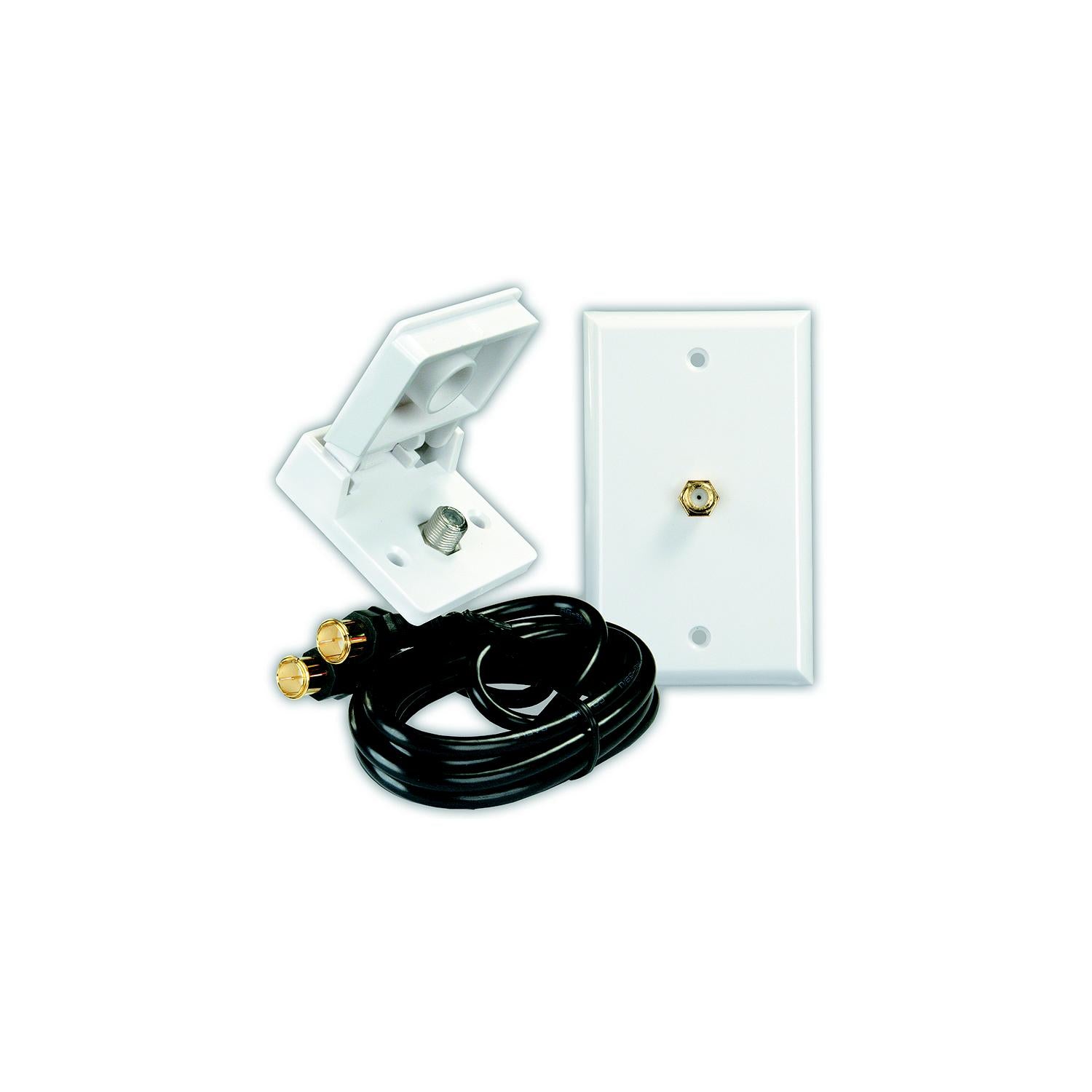 JR Products 47815 Polar White RV Interior/Exterior TV Installation Kit ...