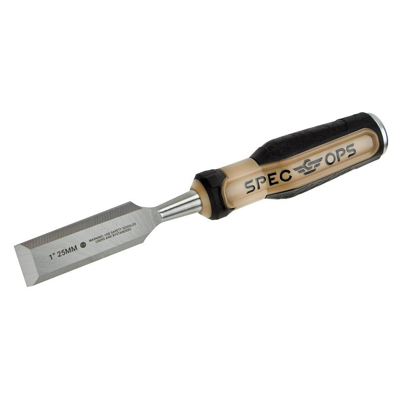 Spec Ops SPEC-C1-1 Bevel Edge Chisel, 1 in Tip, 9-1/8 in OAL, HCS Blad ...