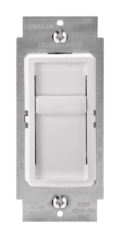 Leviton SureSlide 150 watts Slide Dimmer Switch White