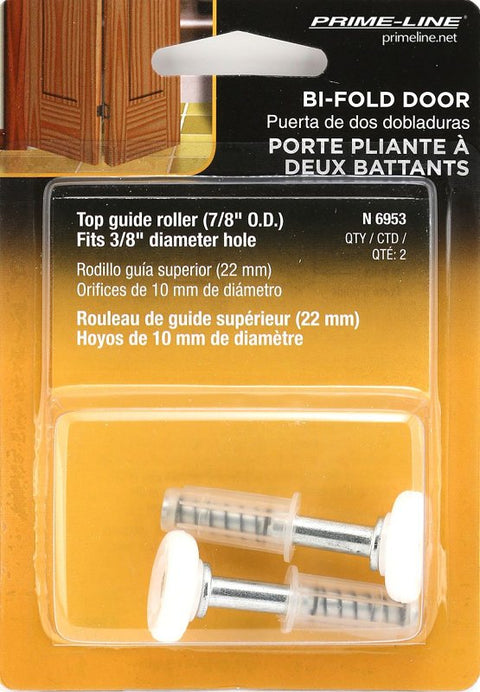 Prime-Line N 6953 Bi-Fold Door Spring-Loaded Top Roller Guide, Plastic/Steel