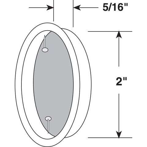 Prime-Line N 6868 Door Pull, 5/16 in D, Steel, Chrome-Plated, Pack of 6