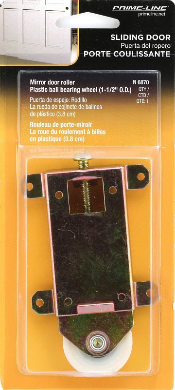 Prime-Line N 6870 Mirror Door Roller, Adjustable, Plastic