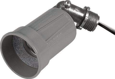 Sigma Weatherproof Lamp Holder Gray 5-5/16 in. L x 2-3/8 in. H