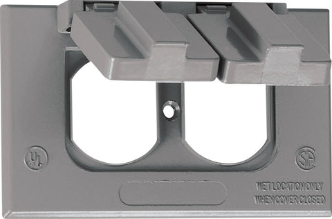 Sigma Rectangle Die cast Aluminum 1 gang Electrical Cover For Wet Locations Gray