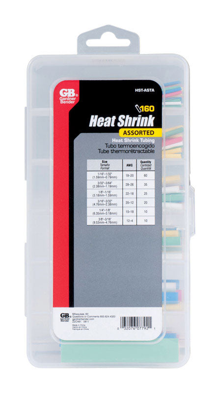 GB Assorted Heat Shrink Tubing Assortment 160