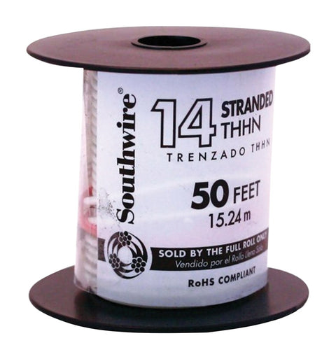 Southwire 50 ft. 14/1 Stranded THHN Building Wire, Pack of 2