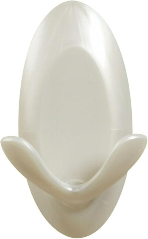 Command 17087-ES Medium Double Hook, 3 lb, 2-Hook, Plastic, White, Unfinished