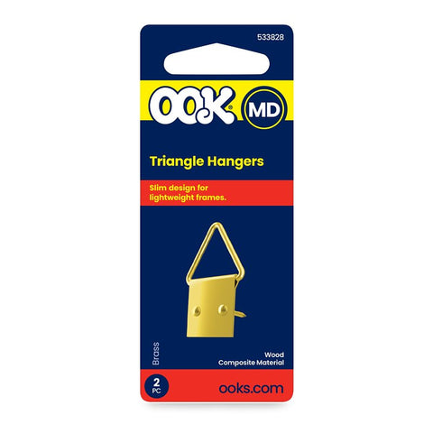 OOK 50205 Picture Hanger, 20 lb, Steel, Brass, Gold, 4/PK