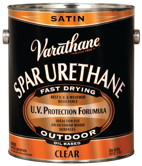 Varathane 9332 Spar Varnish, Oil, 600 to 700 sq-ft/gal Coverage Area, Satin, Clear, Liquid, 1 gal Can, Pack of 2