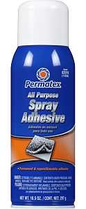 Permatex 82019 Spray Adhesive, Solvent, White, 10.5 oz. Net Aerosol Can