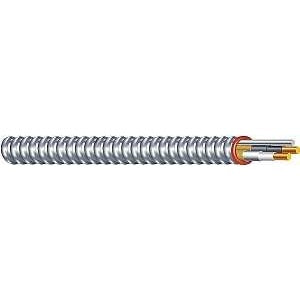 Southwire Duraclad 55274922 Armored Cable, 12 AWG Cable, 2-Conductor, 50 ft L, Copper Conductor, THHN/THWN Insulation