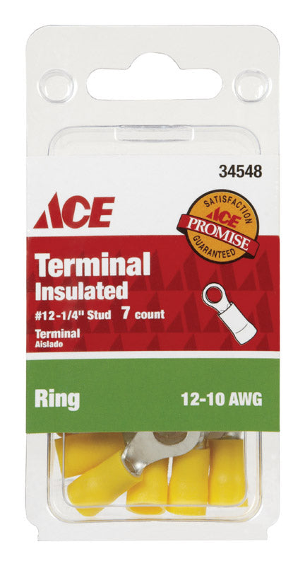 Ace Industrial Ring Terminal Vinyl Yellow 7