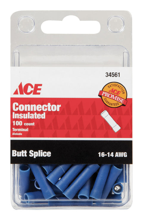 Ace Industrial Butt Connector Vinyl Blue 100