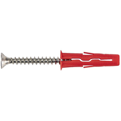 Rawlplug R-S0-UNO1/4+7-2 Drywall Anchor, 28 mm L, Nylon, 20 to 160 lb, Pack of 6
