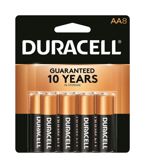Duracell Coppertop AA Alkaline Batteries 1.5 volts 8 pk
