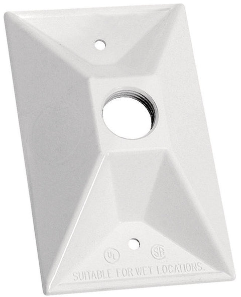 Sigma Engineered Solutions Rectangle Die-Cast Metal 1 gang 4.61 in. H X 2.85 in. W Lampholder Cover