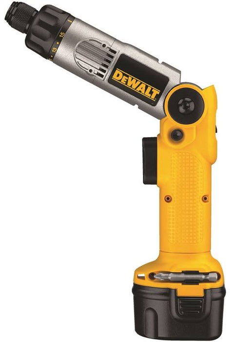 Dewalt DW920K-2 Adjustable Inline Cordless Screwdriver Kit, 7.2 V, Ni-Cd, 1.7 Ah, 1/4 in