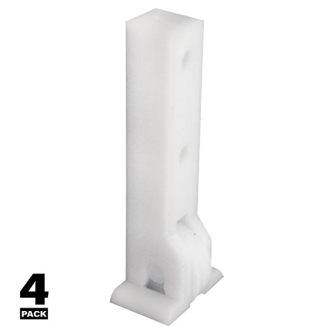 Prime-Line G 3004 Roller Assembly, 1/4 in W, 1-1/2 in L, Nylon/Plastic, White