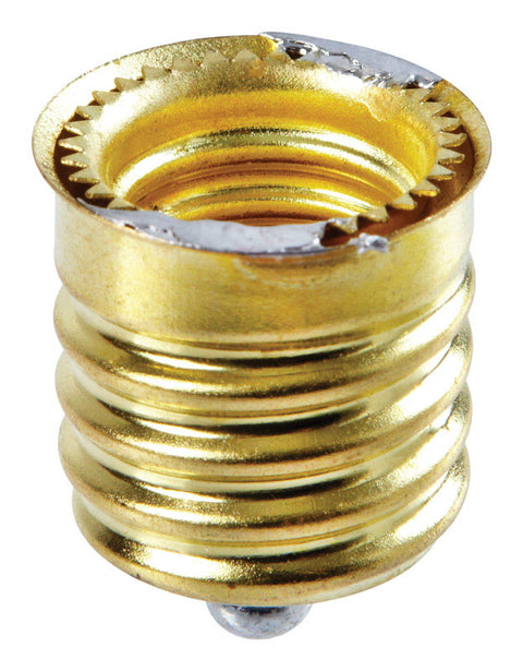 Jandorf Socket Reducer 75 watts 120 volts Brass Intermediate to Candelabra