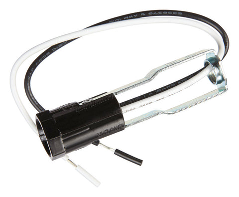 Jandorf Socket with Double Leg Hickey 75 watts 125 volts Black Candelabra