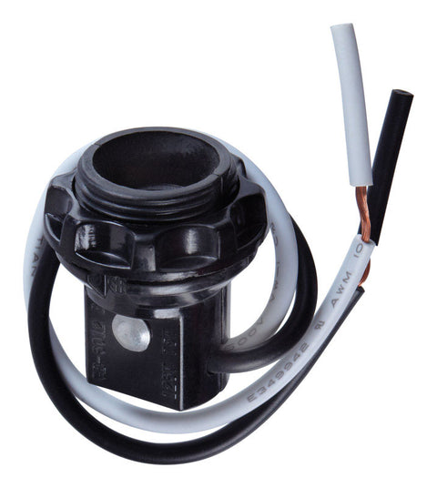 Jandorf Socket 75 watts 125 volts Black Candelabra