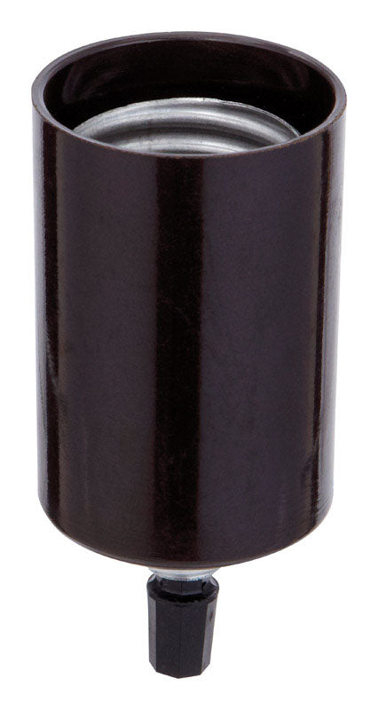 Jandorf 3-Way Bottom Turn Knob Socket 250 watts 250 volts Black Medium