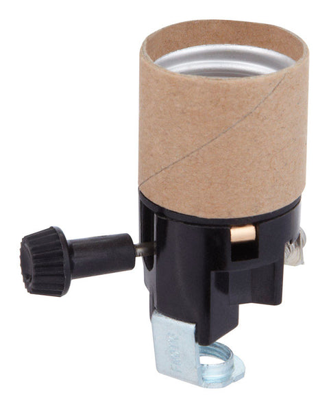 Jandorf Turn Knob Socket 250 watts 250 volts Black Medium