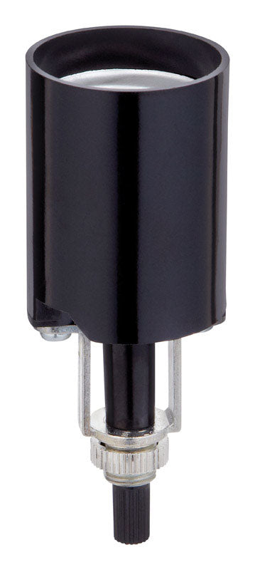 Jandorf Bottom Turn Knob Socket 660 watts 250 volts Black Medium