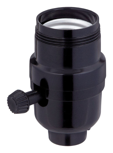 Jandorf Turn Knob Socket 250 watts 250 volts Black Medium