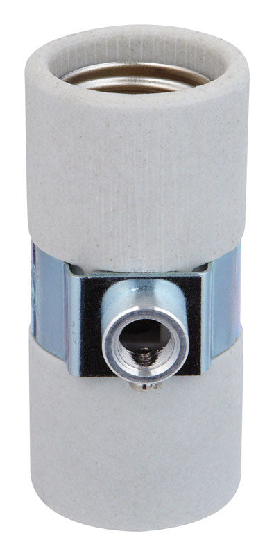 Jandorf Twin w/Single Bushing Strap Socket 660 watts 600 volts Ivory Medium