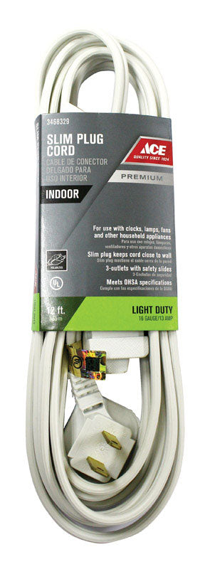 Ace Indoor Extension Cord 12 ft. L White