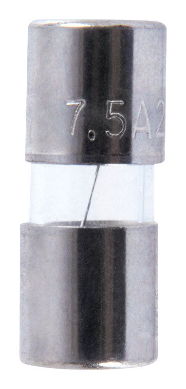 Jandorf Fast Acting Glass Fuse 7.5 amps 125 volts 1/4 in. Dia. x 5/8 in. L 4 pk For Max protection
