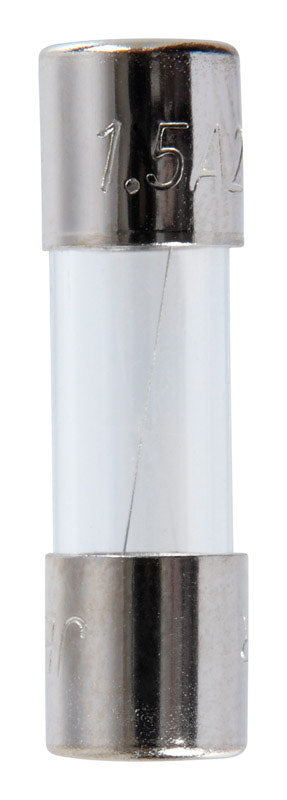 Jandorf Fast Acting Glass Fuse 1.5 amps 32 volts 1/4 in. Dia. x 7/8 in. L 4 pk For Max protection