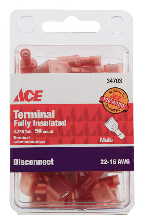 Ace Industrial Male Disconnect Nylon Red 50