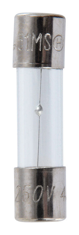 Jandorf Time Delay Glass Fuse 4 amps 125 volts 5 mm Dia. x 20 mm L 2 pk For Medium Time Delay