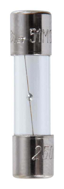 Jandorf Time Delay Glass Fuse 1 amps 250 volts 5 mm Dia. x 20 mm L 2 pk For Medium Time Delay