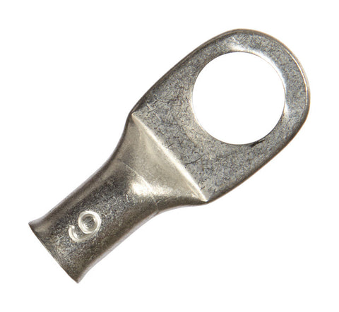 Jandorf Commercial Electrical Lug Uninsulated 6 AWG 3/8 in. Silver 2 pk