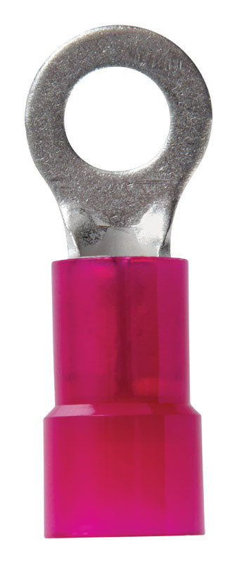 Jandorf Commercial Terminal Ring Nylon 8 AWG 1/4 in. Red 2 pk