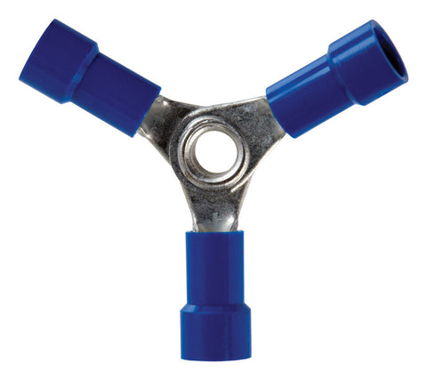 Jandorf Commercial Terminal Butt Splice Vinyl 16-14 AWG Blue 2 pk