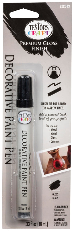 Testors 222643 Enamel Paint Pen, Chisel Lead/Tip